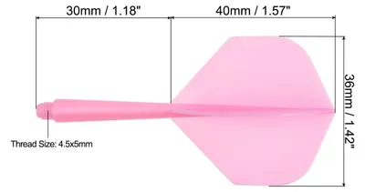 Produktbild von 4 Stš¹ck Integriert Dart Shaft & Flš¹ge Leichtes Dart Flugset Rosa