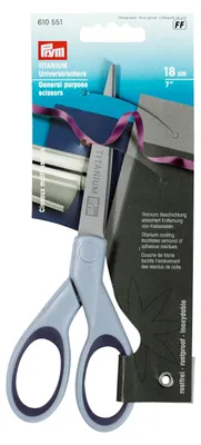Universalschere 18 cm, Titanium, rostfreier Stahl, grau