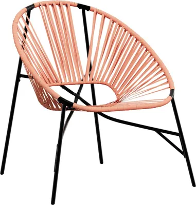 Image de vidaXL Chaise de jardin en forme d'œuf noir et orange Poly rotin