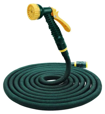 Produktbild von Dehnbarer Gartenschlauch Wasserschlauch Magischer Schlauch - 15 m - Sprühpistole mit 7 Funktionen
