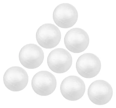 Schaumstoffbälle 10 cm, 10 Stück, weiß, für DIY-Basteln