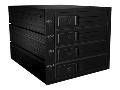 Produktbild von ICY BOX IB-564SAS-12G - Gehäuse für Speicherlaufwerke mit Lüfter - 3.5" (8.9 cm)