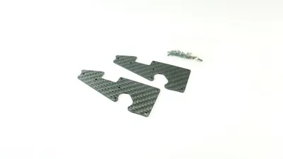 Immagine prodotto di Supporto in fibra di carbonio per il braccio anteriore inferiore, spessore 1,5 mm, completo di viti, 2 pezzi.