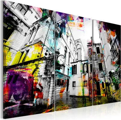 Produktbild von Modernes Wandbild 020101- 162 (120x80) - 3 Teilig Bilder Fotografie auf Vlies Leinwand Foto Bild Dekoration Wand Bilder Kunstdruck Archiektur