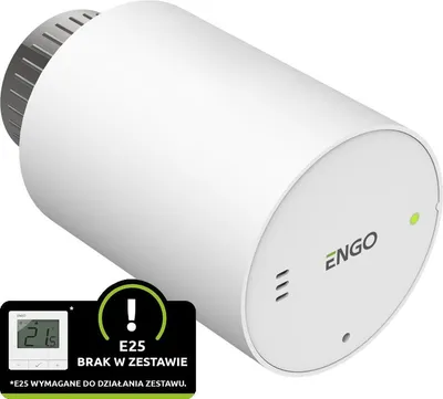 Zdjęcie produktu dla Głowica termostatyczna ENGO Controls ETRV-M30 Biała Bezprzewodowa Elektroniczna M30x1,5 Bateryjna