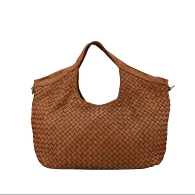Produktbild von BZNA Bag BL342 Cognac Italy Designer Handtasche Schultertasche Tasche Leder Shopper