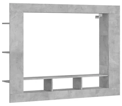 Obrázek produktu pro vidaXL TV skříňka betonová šedá 152x22x113 cm odvozený dřevěný výrobek