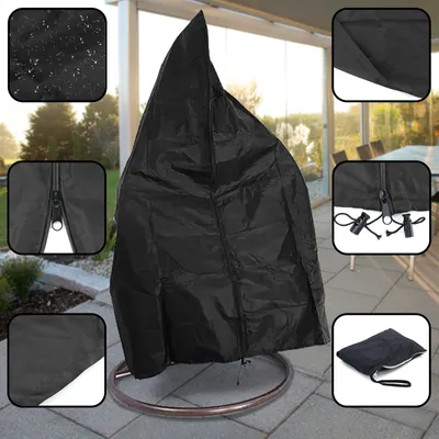 Produktbild von Premium Schutzabdeckung Schutzhülle Cover für Hängesessel Schwarz 190x100cm