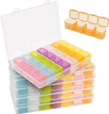 BELLE VOUS Aufbewahrungsboxen 24er Set - 11,5x9,2x2,8cm Transparent Mit Klappdeckel