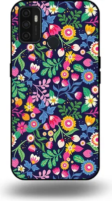 Produktbild von Smartphonica Handytasche passend für OPPO A32 / A53 / A53s mit Blumendruck - TPU Back Cover Case Blumendesign
