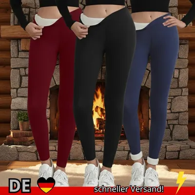 Produktbild von Herbst Winter Warme Fleece Frauen Leggings Samt Verdicken Hohe Taille