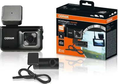 Produktbild von Dash Cam geklebt 1280x1024 vorne hinten OSRAM ROADsight 3500R für PKW und NFZ