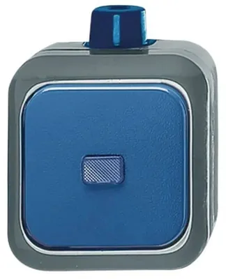 Produktbild von Busch-Jaeger Elektro BUSCH-JAEGER 2601/6 WN-53 Wippschalter mit Beschriftungsfeld Wippe, Aus- und Wechselschaltung ocean grau/blaugrün (1084-0-0797)