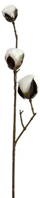 Produktbild von Künstlicher BAUMWOLLZWEIG mit 3 x Baumwolle ca 60cm