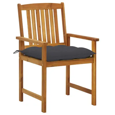 Image de vidaXL Chaises de jardin avec coussins 2 pcs. Bois massif acacia