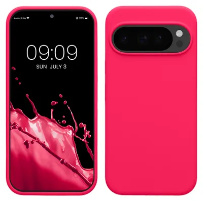 Produktbild von kwmobile Handyhülle für Google Pixel 10 / Pixel 10 Pro Hülle - Case Silikon - Kabelloses Laden - Schutzhülle Cover in Neon Pink