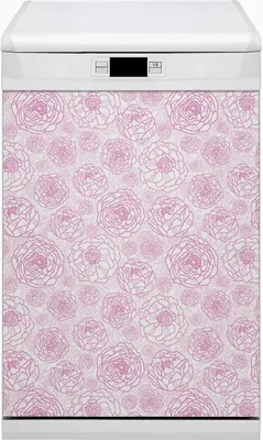 Produktbild von Abwaschbar 45x80 cm Geschirrspüle Magnetmatte Küche Dekorative  - Pinke Blumen