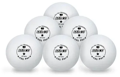 Obrázok produktu pre Loptičky na stolný tenis SEDCO na TRÉNING 1* CELL FREE 6ks biele