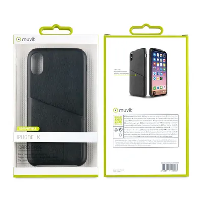 Produktbild von Muvit MUCRC0012, Cover, Apple, iPhone X, iPhone XS, 14,7 cm (5.8"), Schwarz