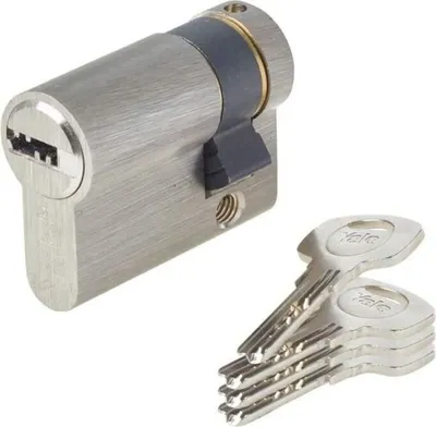 Produktbild von Halbzylinder 6 Stifte 4 Schlüssel 1 Karte 30 x 10 mm - Yale