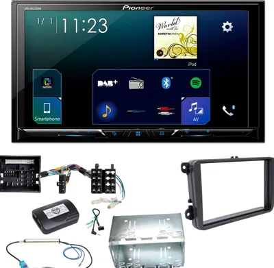 Produktbild von Pioneer SPH-DA230DAB CarPlay DAB+ Einbauset für Tiguan Amarok Caddy Jetta