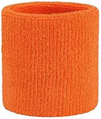 Produktbild von CHPN - Schweißbänder - Armbänder - Wristband - Schweißband - Sportband - Sportzubehör - Schwitzen - Schweißableitend - Orange - 1 Stück - Orangefarbenes Schweißband