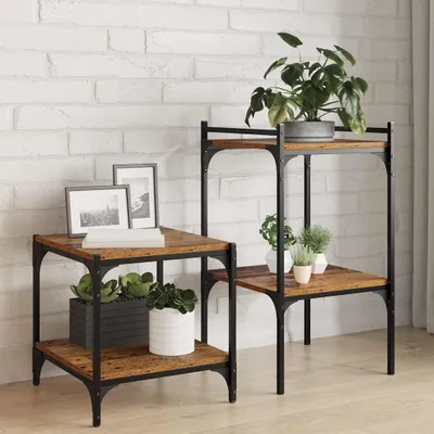 Zdjęcie produktu dla Maison Exclusive - Półka 4 szt. Brązowa 40 x 40 x 1,5 cm Materiał drewnopochodny
