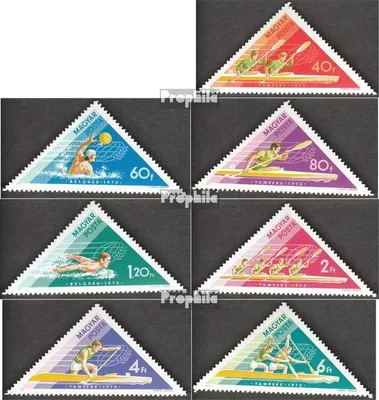 Produktbild von Briefmarken Ungarn 1973 Mi 2919A-2925A (kompl.Ausg.) postfrisch Wassersport-WM