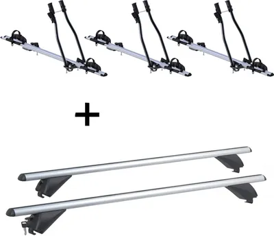 Produktbild von 3xFahrradträger SAGITTAR + Alu Dachträger RB003 kompatibel mit für Ford Mondeo Kombi (5Türer) 2012-2014
