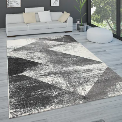 Image de Tapis de salon à poils courts, couleur pastel, style vintage, motif abstrait, différents styles, dimensions 240 x 340 cm