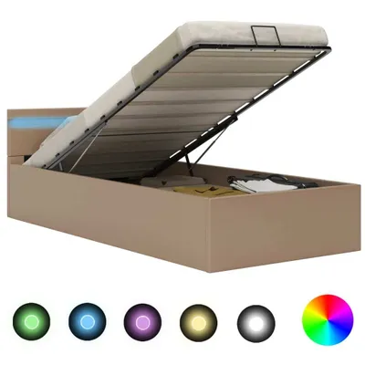Obrázok produktu pre Hydraulický posteľný rám+úložný priestor, LED, 90x200 cm