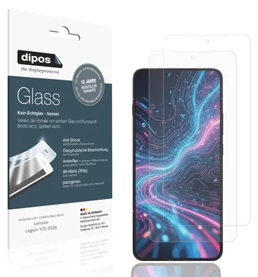Produktbild von 2x Schutzfolie für Lenovo Legion Y70 2026 matt - Anti-Shock 9H Folie dipos Glass Kunststoffglas
