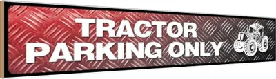 Image de vianmo Panneau en bois 10x46 cm Tractor Parking only