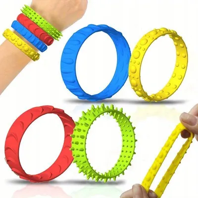 Image de Bracelet fidget rotatif en silicone, 3 couleurs, 24,5 cm