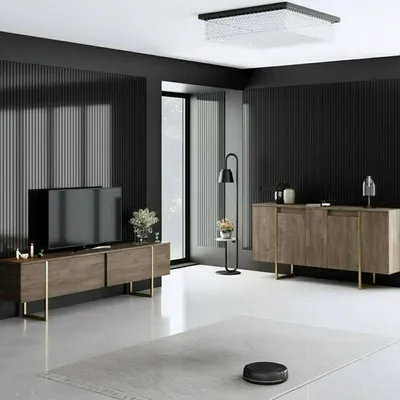 Image de Pignano - ensemble Meubles de Salon, Brun Noyer, Modulable