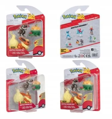 Produktbild von Pokemon Battle Figure Set Figuren 3er-Pack Schlapfel, Balgoras, Flamara 5 cm