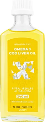 Obrázok produktu pre Omega 3, Lebertran, Zitrone, 240 ml