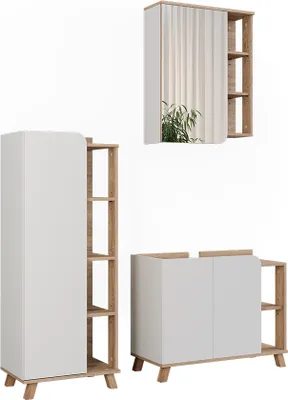 Obrázek produktu pro Sada koupelnového nábytku Vicco Karen Sonoma/bílá 3 díly, Model 55410