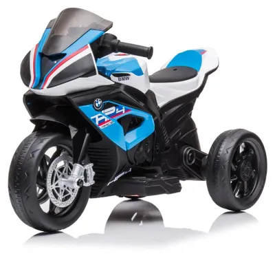 Productafbeelding van BMW HP4 Mini Elektrische kinderfiets, 7,4V (2–5 jaar) – Officieel gelicentieerd, met stabilisatorwielen, LED-verlichting en MP3-functie – Elektrische kinderfiets – Blauw