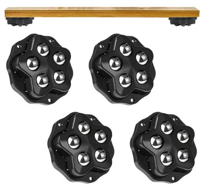 Produktbild von 4 Stück Kugellagerrollen, hohe Belastbarkeit, Möbelrollen, selbstklebend, 200 kg