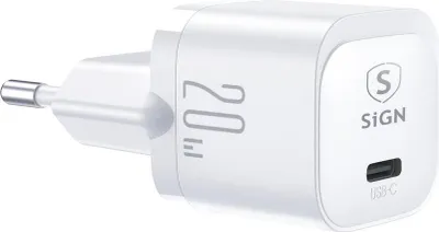 Immagine prodotto di Caricatore da muro USB-C PD, 20W - Bianco
