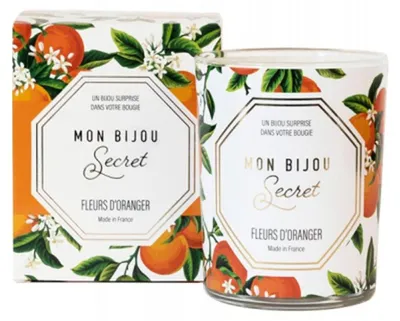 Image de Bougie parfumée 40 h avec bijou Fleur d'oranger CROFO100