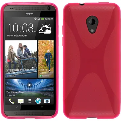 Produktbild von PhoneNatic Case kompatibel mit HTC Desire 700 - pink Silikon Hülle X-Style + 2 Schutzfolien