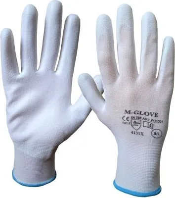 Produktbild von Schutzhandschuhe M-GLOVE PU1001 WHITE 4131X (12 Paar) - Größe 9