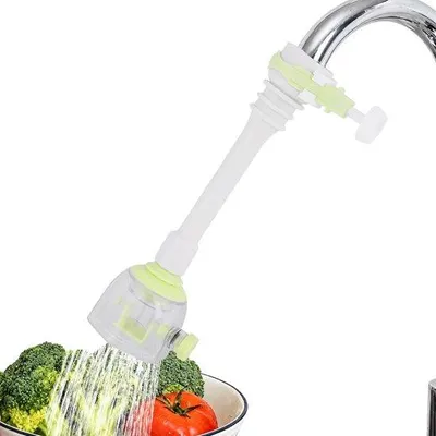 Immagine prodotto di Prolunga per rubinetto da cucina - Regolabile - Girevole a 360 gradi - 18 cm - Verde
