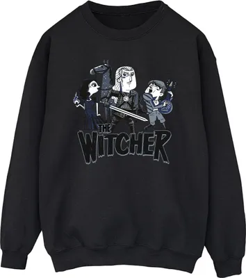 Produktbild von Netflix - "The Witcher" Sweatshirt für Herren BI47637 (S) (Schwarz)