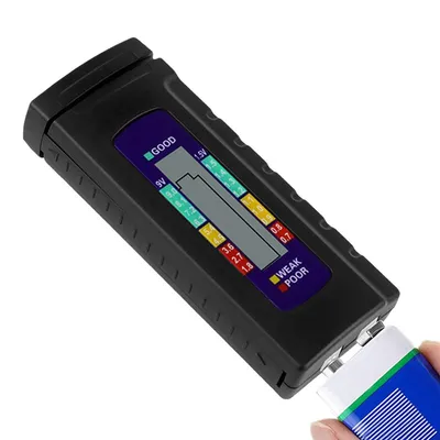 Produktbild von Digitaler Batterietester mit LCD-Anzeige, universelles Batterieprüfgerät für AAA, AA, C, D, 9V & 1,5V Knopfzellen, präzise Batteriekapazitätsanzeige für Haushalt