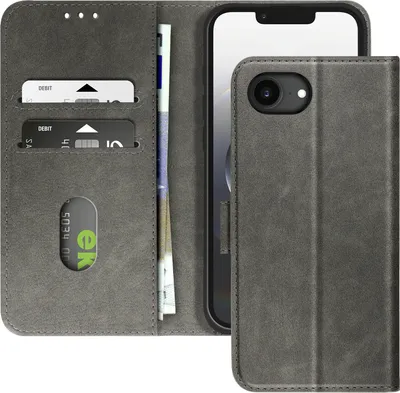 Zdjęcie produktu dla Avizar, etui na iPhone'a 16e z klapką i podstawką wideo, szare