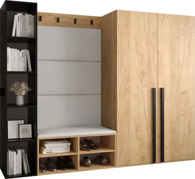 Produktbild von Garderobe MIRO Set 4 mit gepolsterten Paneelen Industrial Design