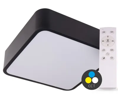 Obrázok produktu pre T-LED SMART TUYA Čierne LED stropné svietidlo hranaté 300x300mm 24W CCT s DO 105466